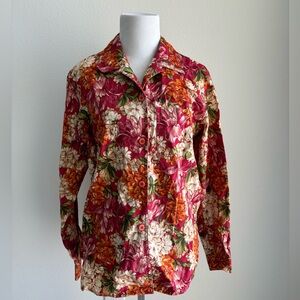 Vintage Liz Claiborne Floral Button Down Size M